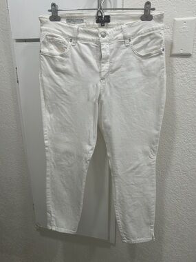 NYDJ White Skinny Ankle Jeans